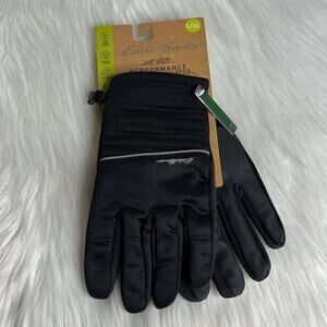 Eddie Bauer Black Quilted Insulated Gloves